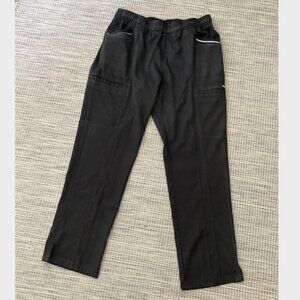 Elle Black Track Pant Jogger Drawstring Pockets Logo Medium